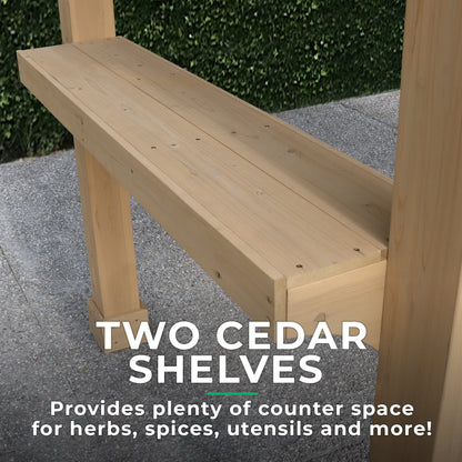 Yardistry 5.8ft x 8ft (1.7m x 2.4m) Meridian Grilling Pavilion Gazebo