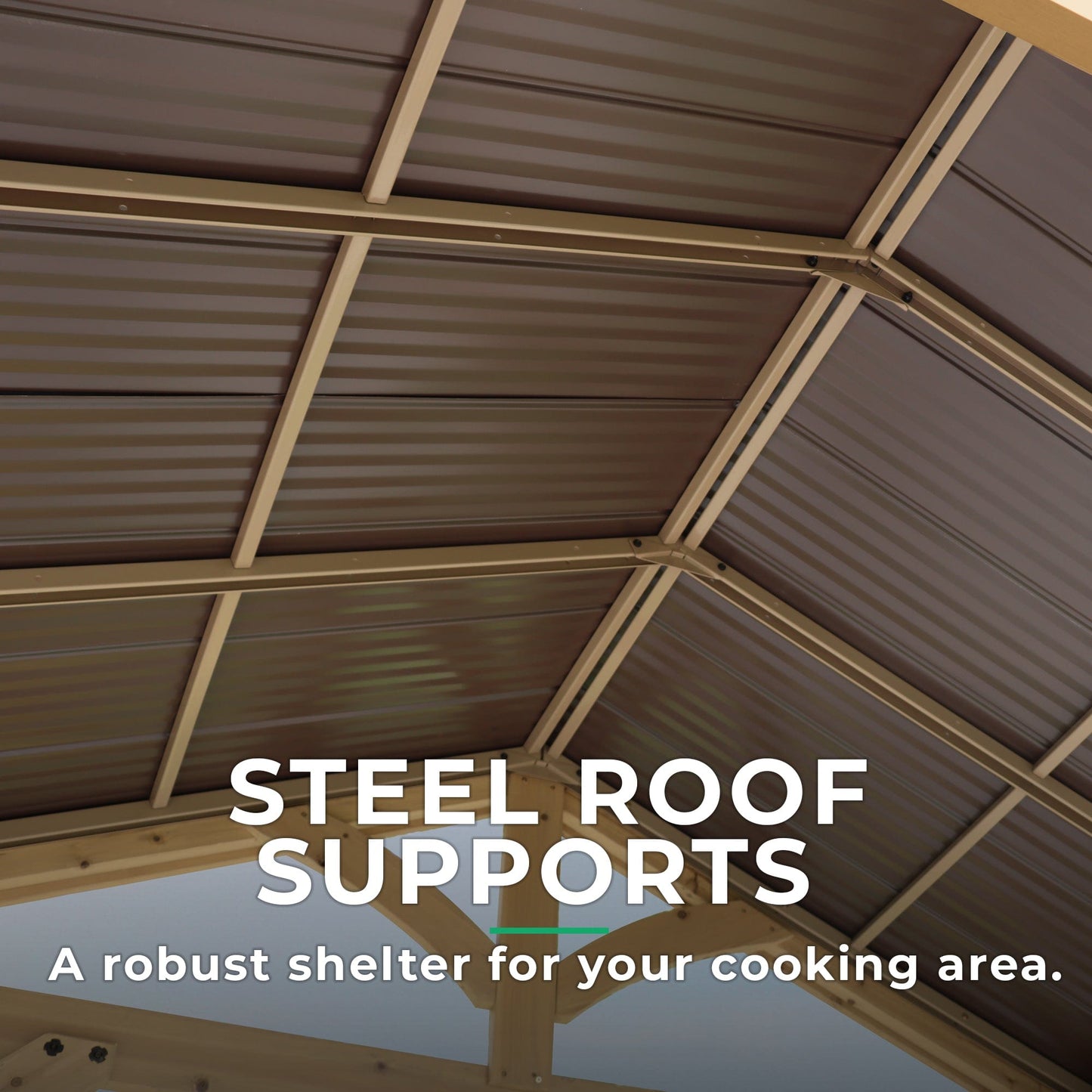 Yardistry 5.8ft x 8ft (1.7m x 2.4m) Meridian Grilling Pavilion Gazebo