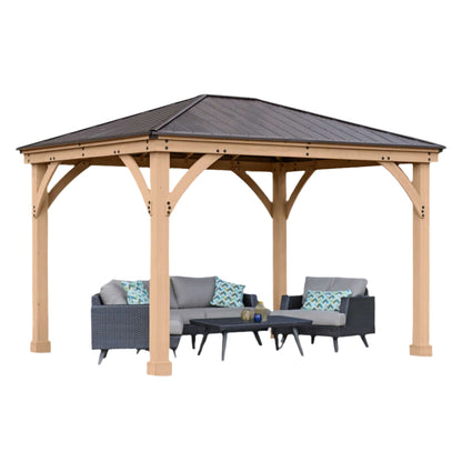 Yardistry Meridian 10ft x 12ft (3m x 3.7m) Wooden Gazebo