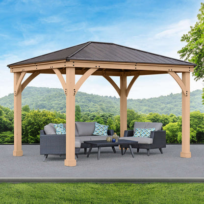 Yardistry Meridian 10ft x 12ft (3m x 3.7m) Wooden Gazebo