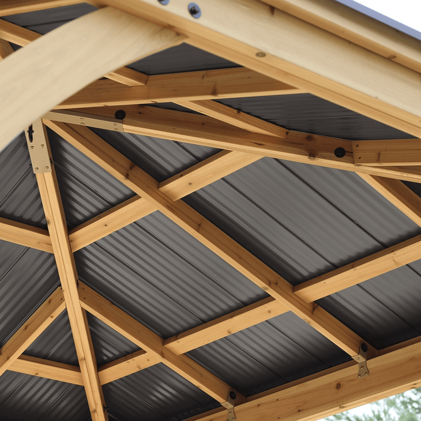 Yardistry Wooden Gazebo 12ft x 12ft (3.7m x 3.7m), Meridian Series