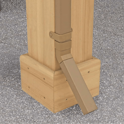 Yardistry Wooden Gazebo 12ft x 12ft (3.7m x 3.7m) with Rain Guttering Meridian Series