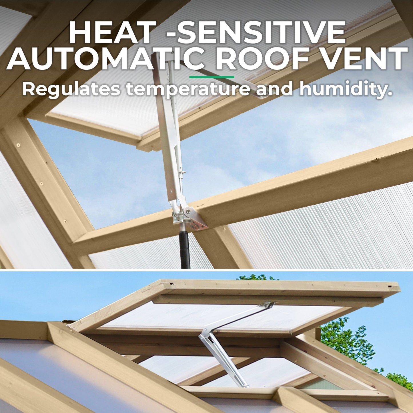 Yardistry 6.7ft x 6ft (2.3m x 2m) Meridian Greenhouse