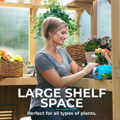 Yardistry 6.7ft x 6ft (2.3m x 2m) Meridian Greenhouse