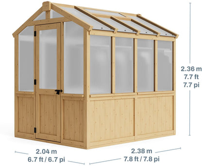 Yardistry 6.7ft x 7.8ft (2m x 2.4m) Meridian Greenhouse