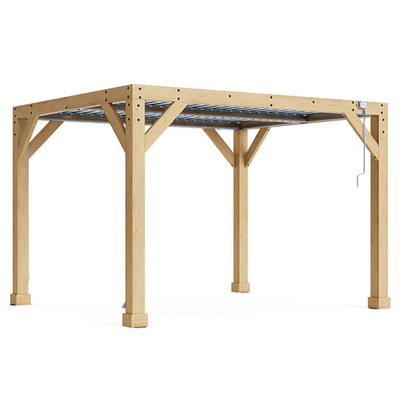 Yardistry 10ft x 12ft (3m x 3.7m) Meridian Pergola with Louvered Roof